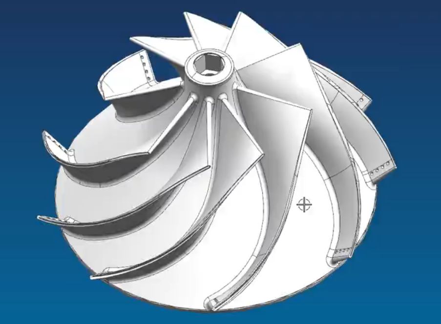 加工中心這套葉輪模具如何設(shè)計(jì)？如何脫模？